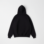 14 OZ Black Oversized Heavyweight Fleece Hooded Sweatshirt