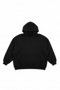 14 OZ Black Oversized Urban Heavyweight Fleece Hooded Sweatshirt