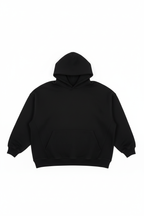 14 OZ Black Oversized Urban Heavyweight Fleece Hooded Sweatshirt