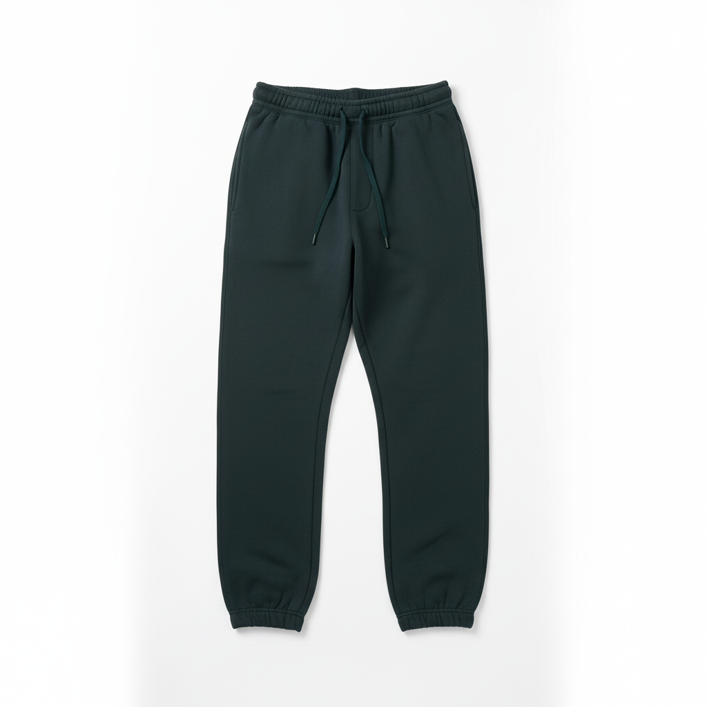 14 OZ Dark Green Fleece Sweatpant