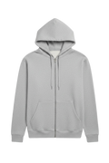 10 OZ Gray Heavyweight Zip-Up Hoodie