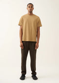 10 OZ Brown 3D Stitch Open Bottom Fleece Sweatpant