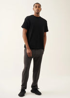 10 OZ Dark Gray 3D Stitch Open Bottom Fleece Sweatpant
