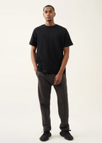 10 OZ Dark Gray 3D Stitch Open Bottom Fleece Sweatpant