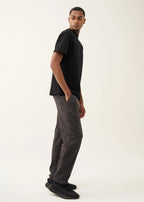 10 OZ Dark Gray 3D Stitch Open Bottom Fleece Sweatpant
