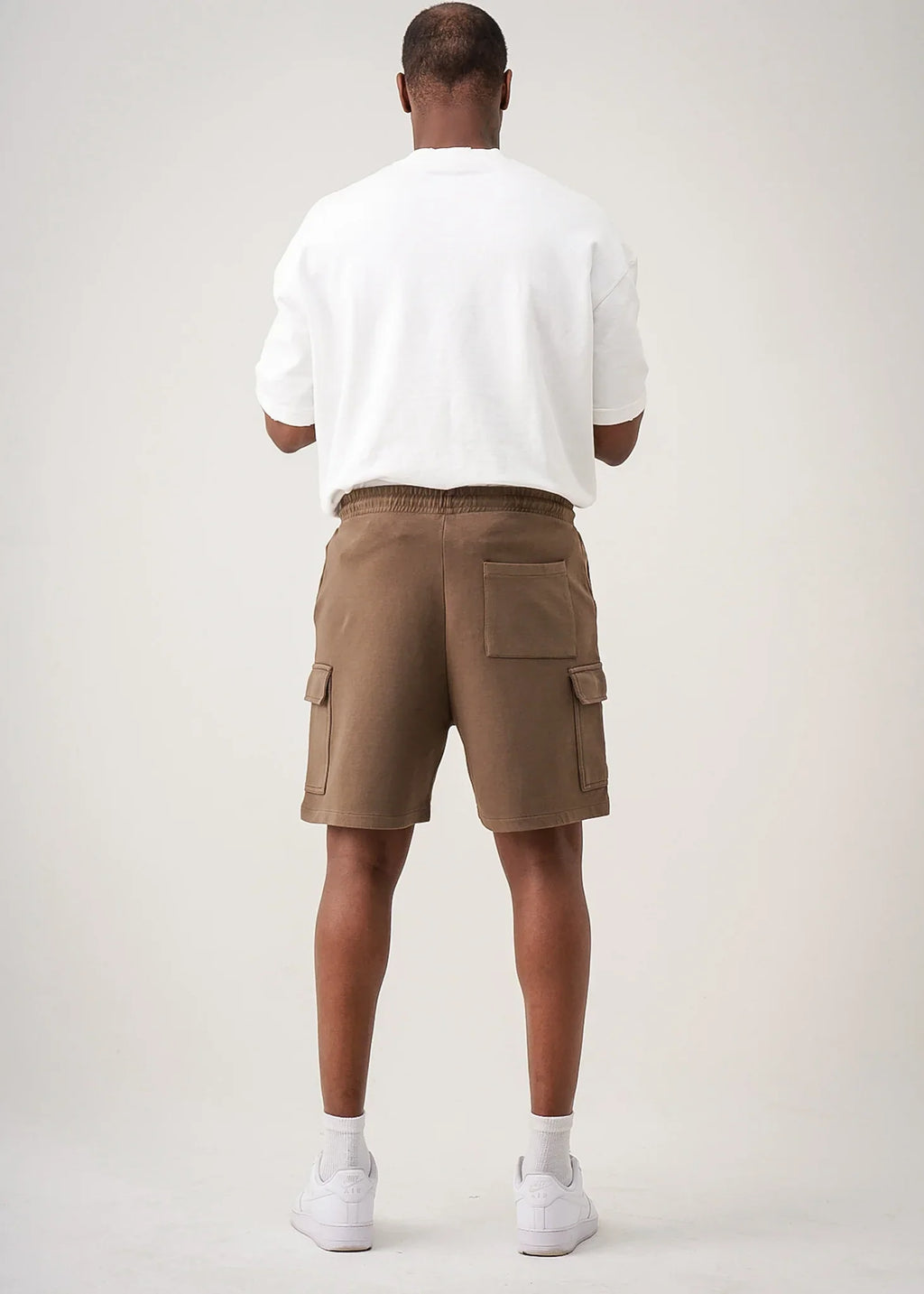 14 OZ Brown Garment Dye Interlock Cargo Short