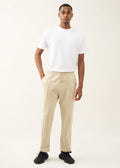 10 OZ Beige 3D Stitch Open Bottom Fleece Sweatpant