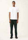 10 OZ Dark Green 3D Stitch Open Bottom Fleece Sweatpant