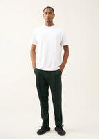 10 OZ Dark Green 3D Stitch Open Bottom Fleece Sweatpant
