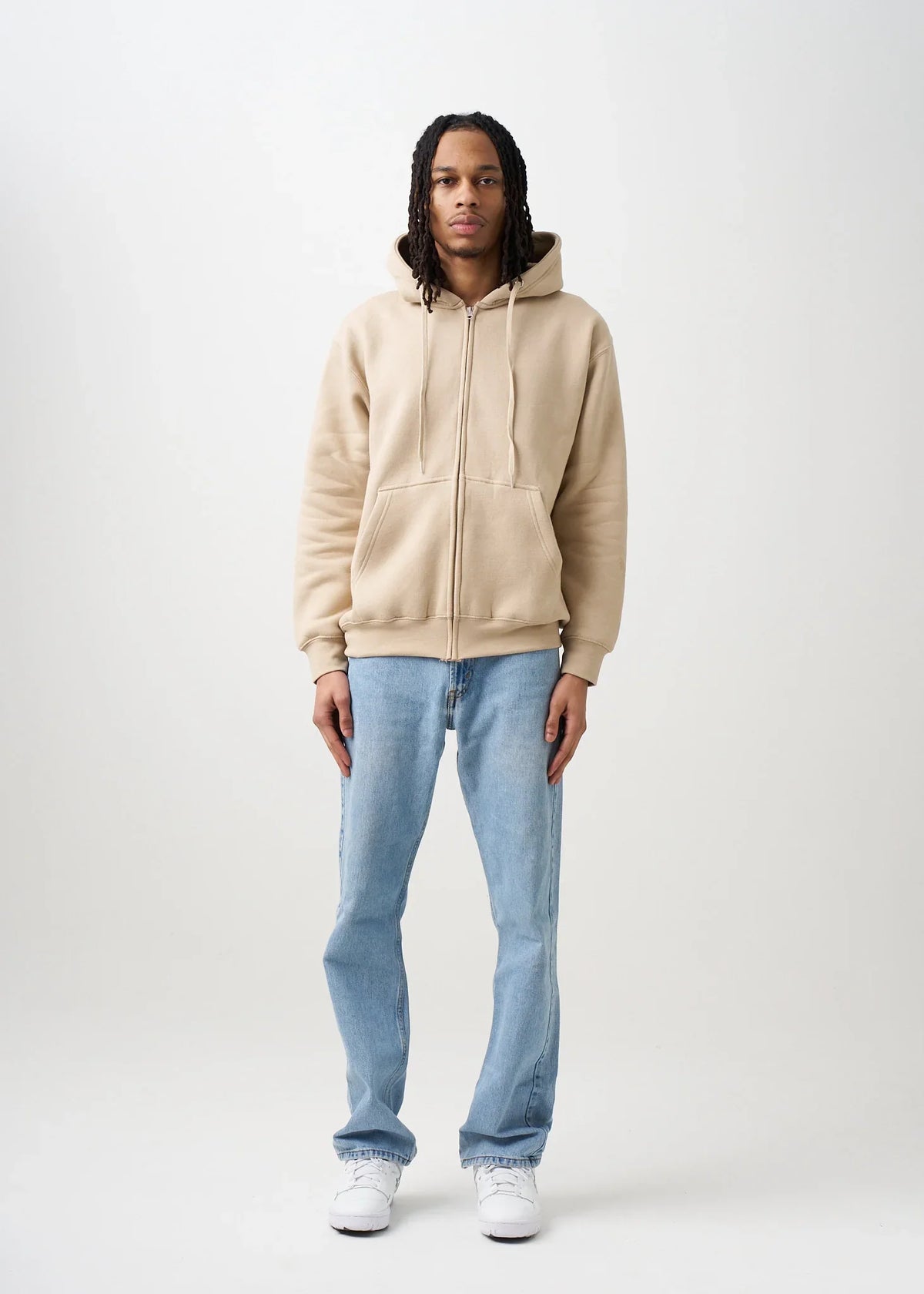 10 OZ Sand Heavyweight Zip-Up Hoodie