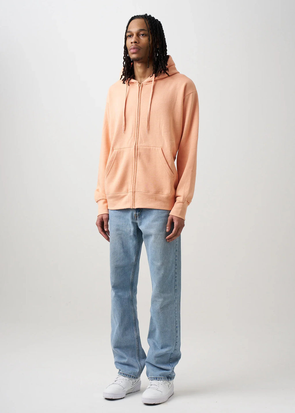 10 OZ Peach Heavyweight Zip-Up Hoodie
