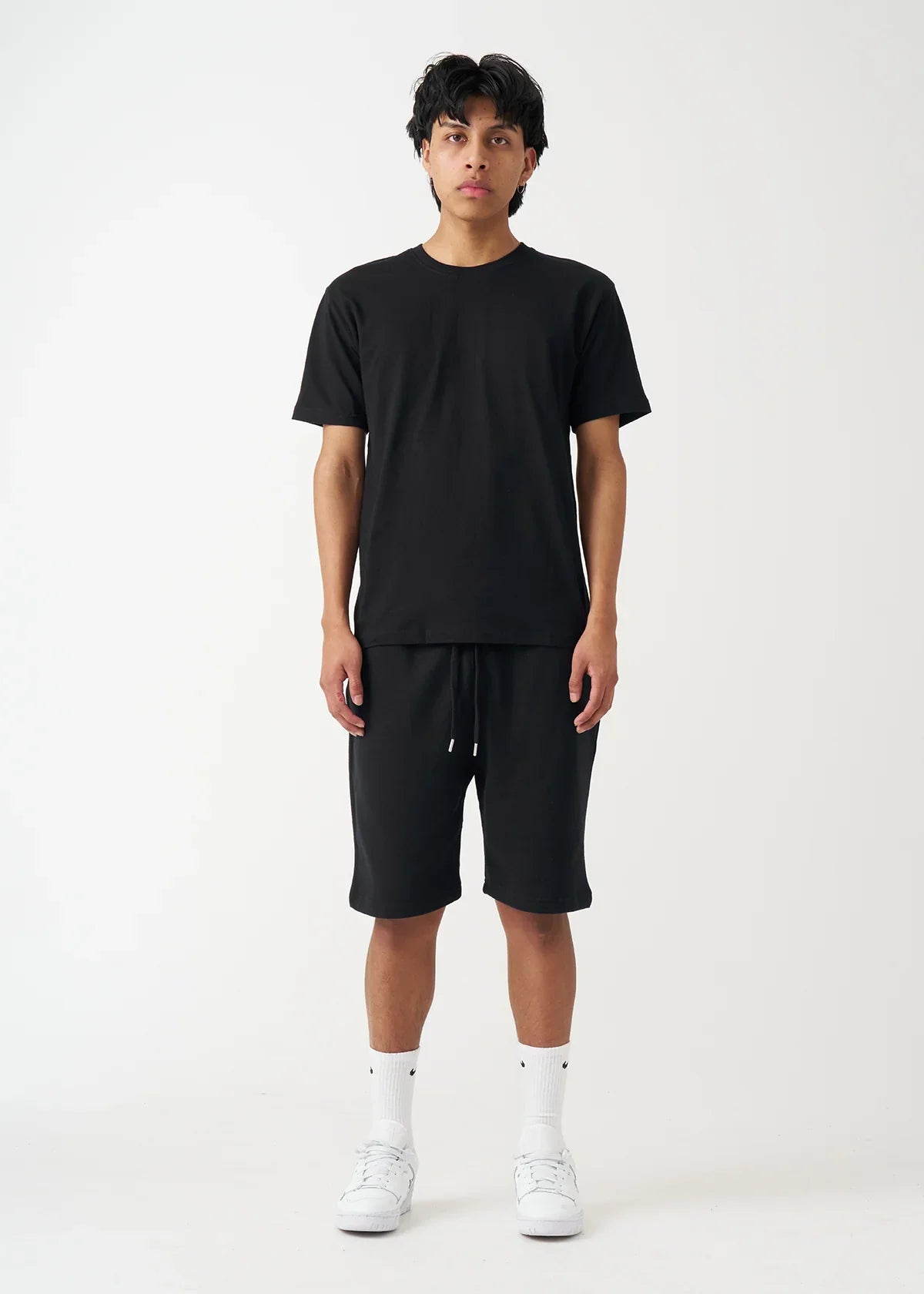Black T-Shirt and Short Set