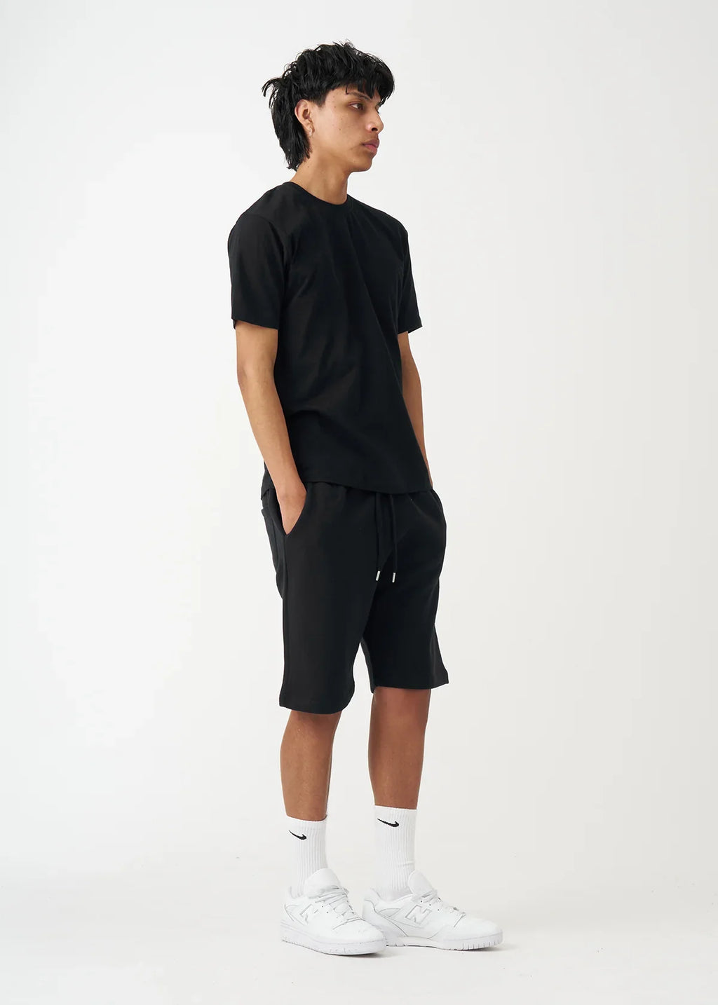 Black T-Shirt and Short Set