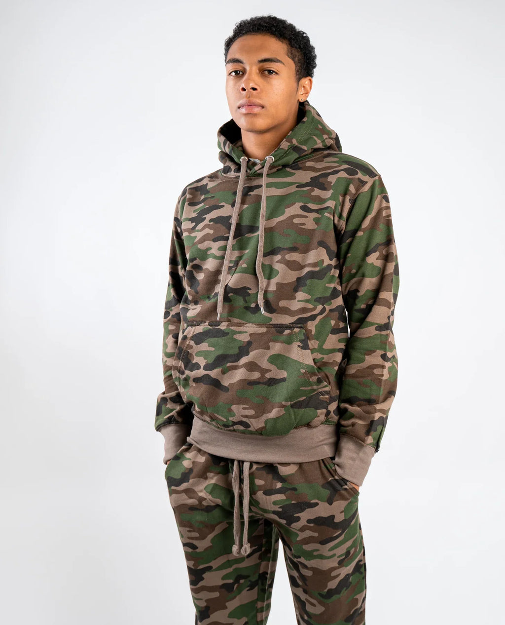 10 OZ Blank Camo Heavyweight Fleece Hoodie