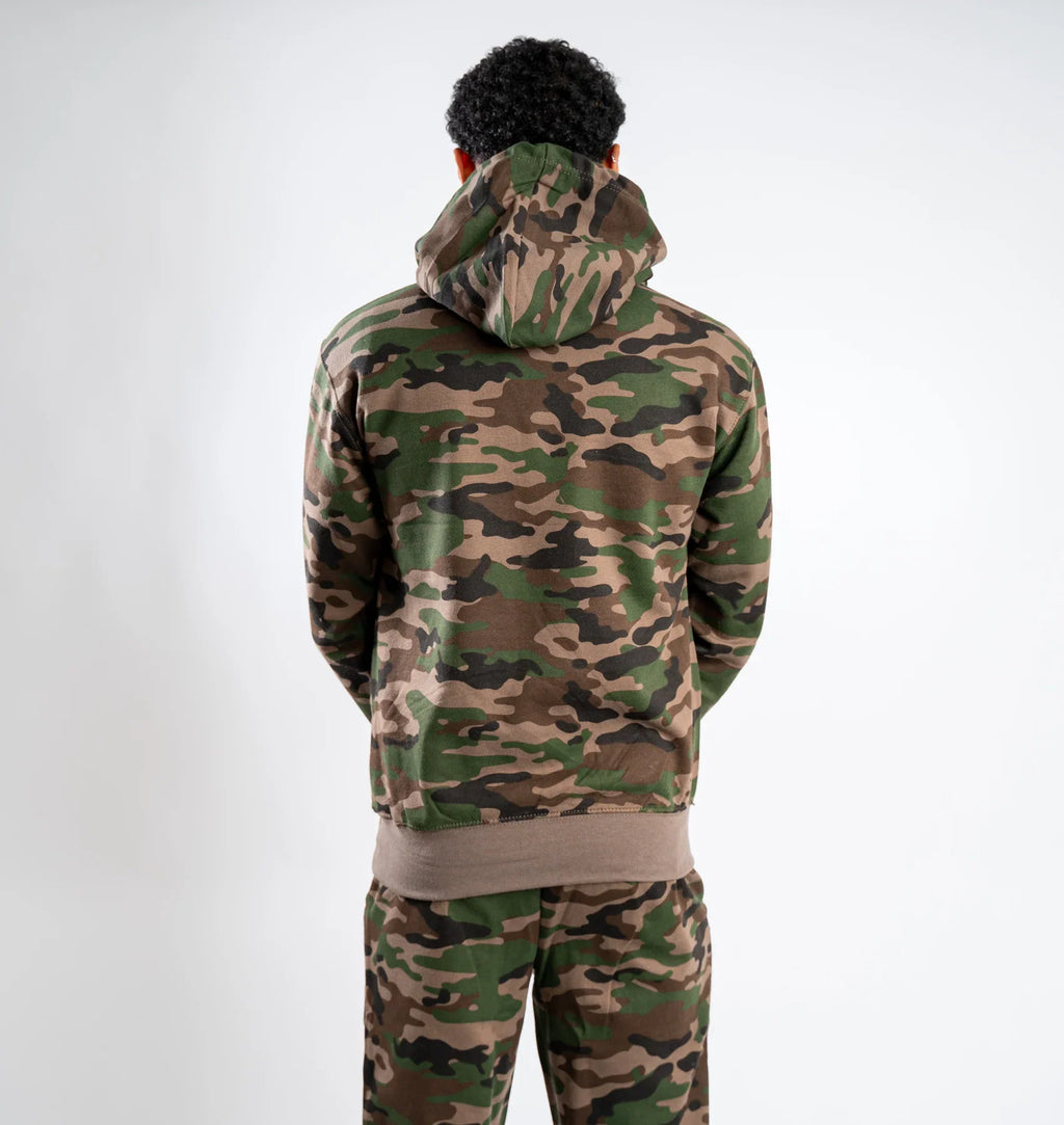 10 OZ Blank Camo Heavyweight Fleece Hoodie