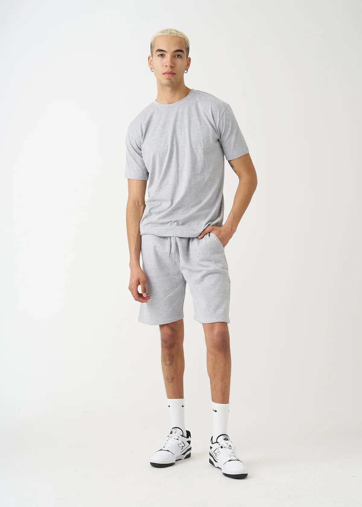 Gray T-Shirt and Short Set