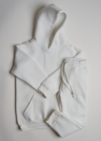 Kids 10 OZ White Soft Fleece Sweatsuit