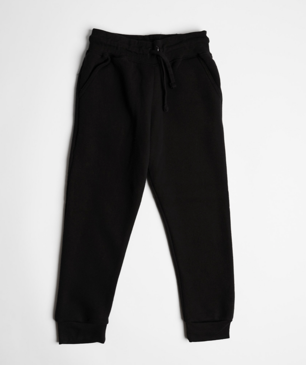 Kids 10 OZ Black Soft Fleece Sweatsuit