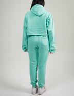 Mint Crop Top SweatSuit