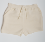 Off-White Crop Top Fleece Short Set