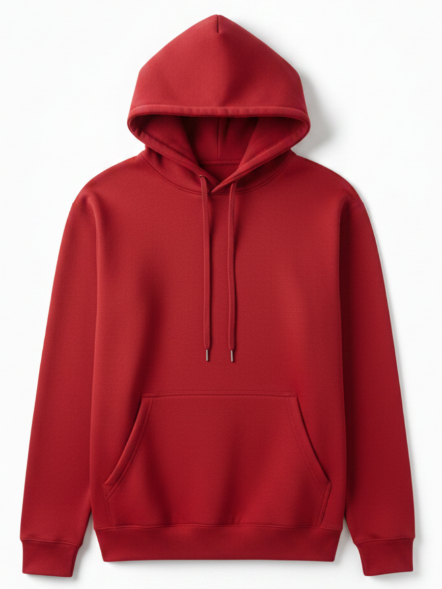 10 OZ Red Heavyweight Fleece Hoodie