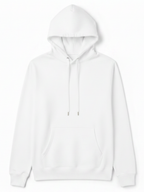 10 OZ White Heavyweight Fleece Hoodie