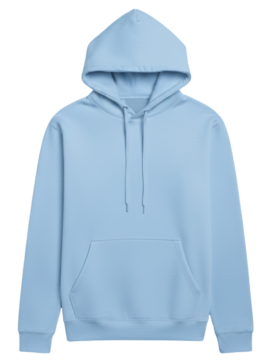 10 OZ Sky Blue Heavyweight Fleece Hoodie