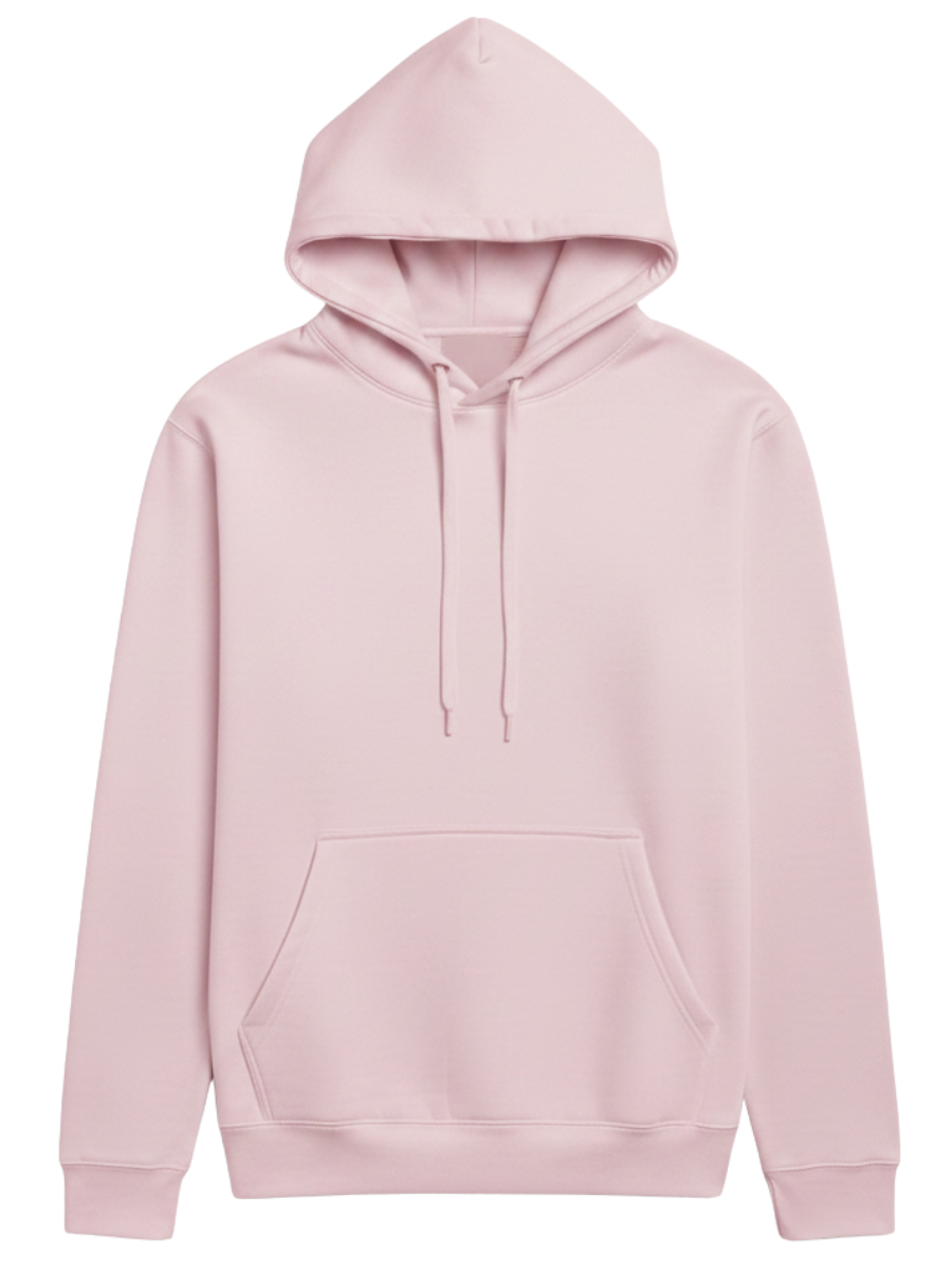 10 OZ Light Pink Heavyweight Fleece Hoodie