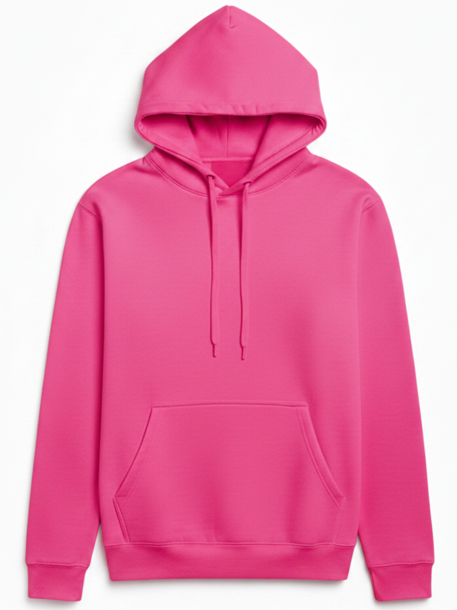 10 OZ Hot Pink Heavyweight Fleece Hoodie