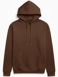 10 OZ Brown Heavyweight Fleece Hoodie