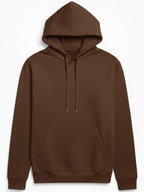 10 OZ Brown Heavyweight Fleece Hoodie
