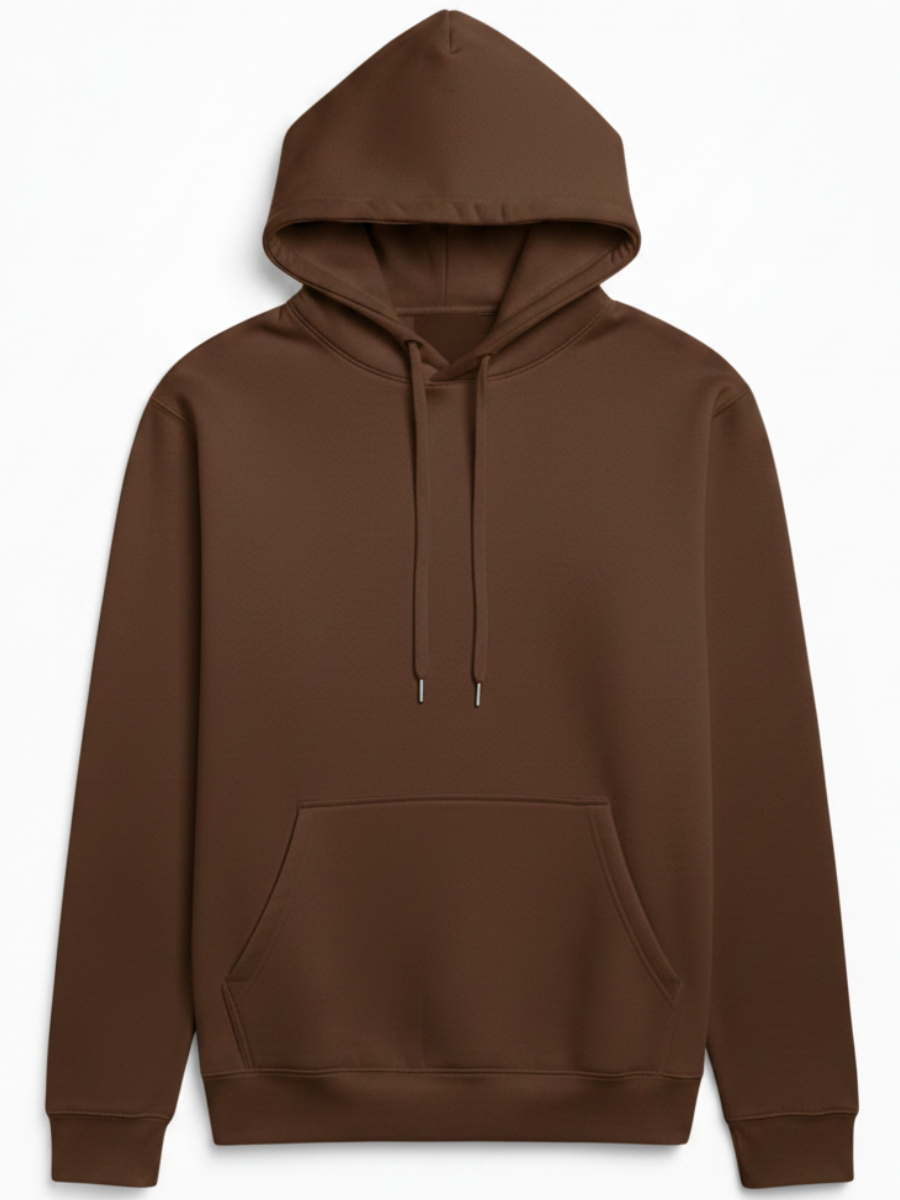 10 OZ Brown Heavyweight Fleece Hoodie