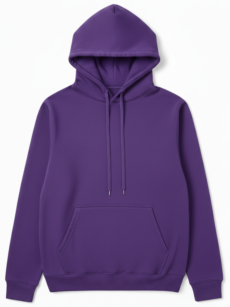 10 OZ Purple Heavyweight Fleece Hoodie