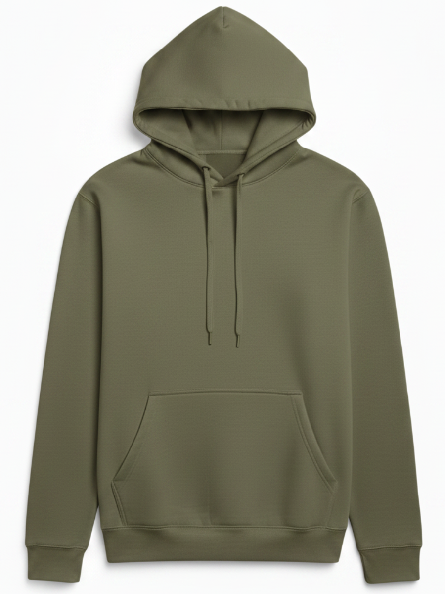 10 OZ Olive Green Heavyweight Fleece Hoodie
