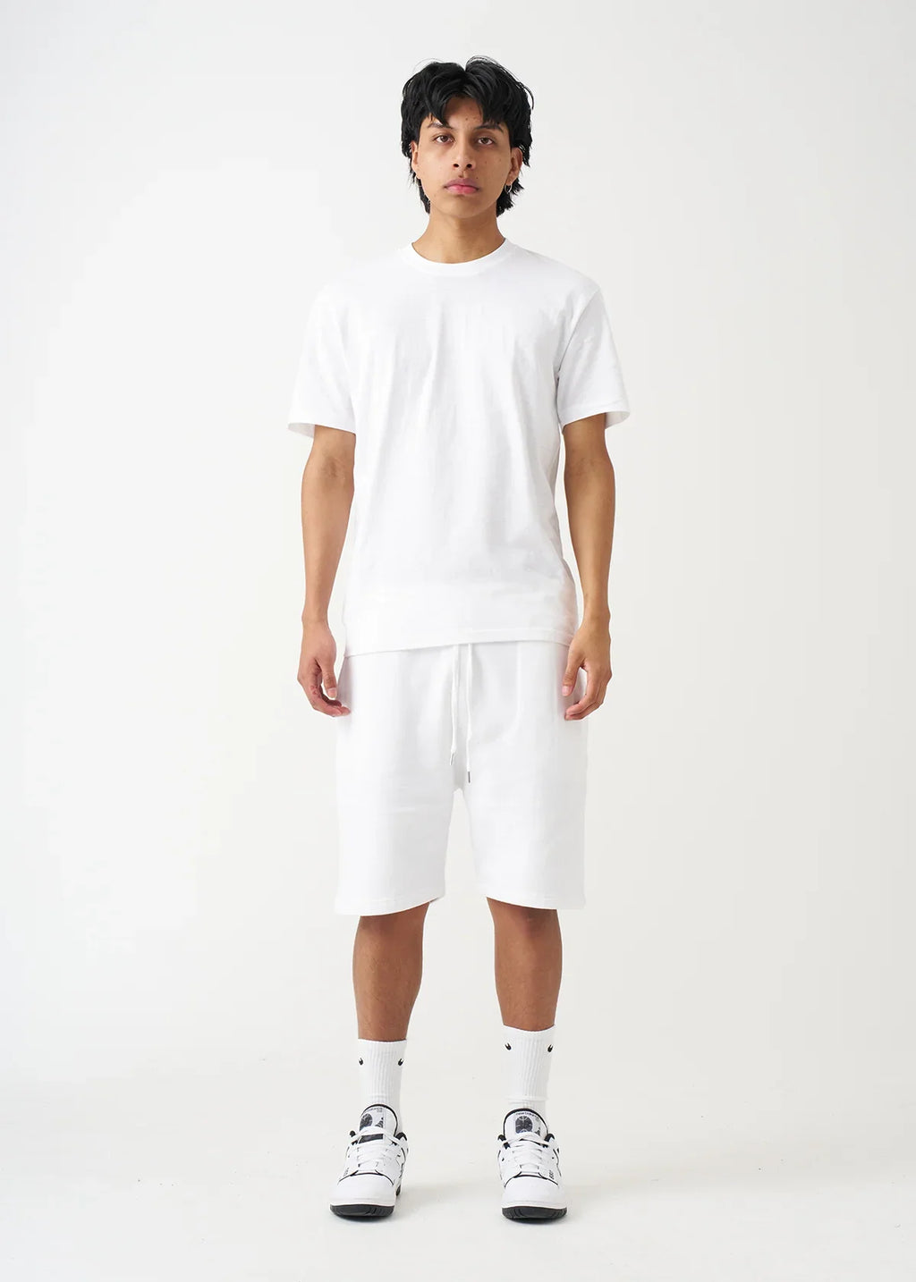 White T-Shirt and Short Set
