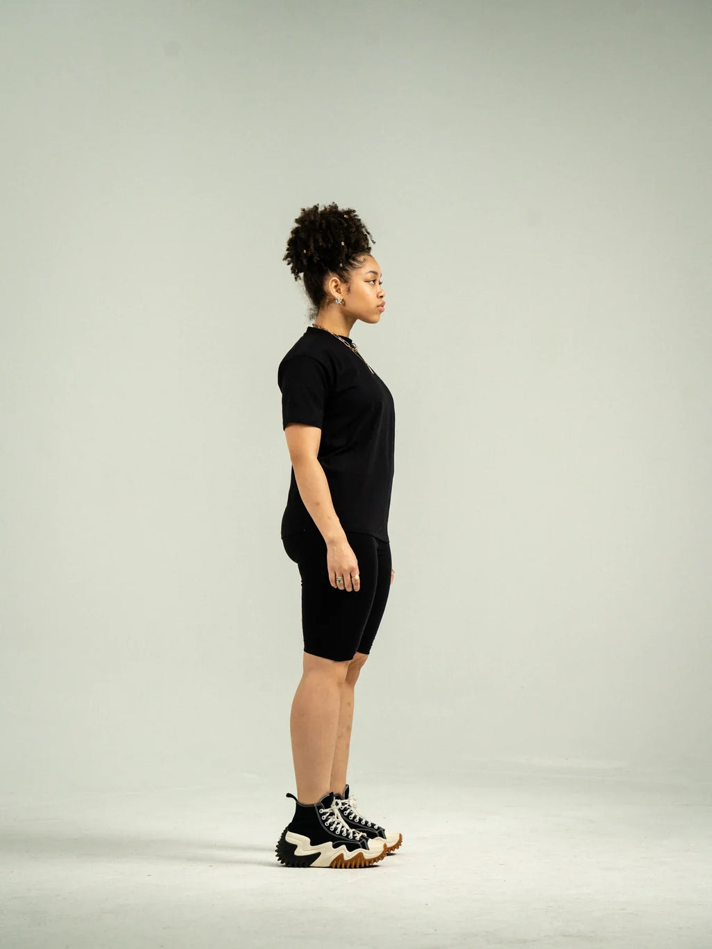 Black Biker Short Set