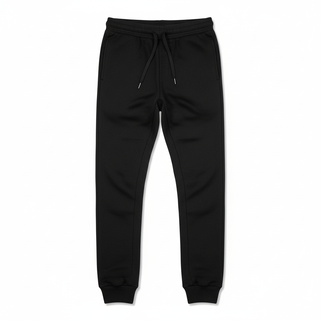 12 OZ Black Tight Fleece Sweatpant