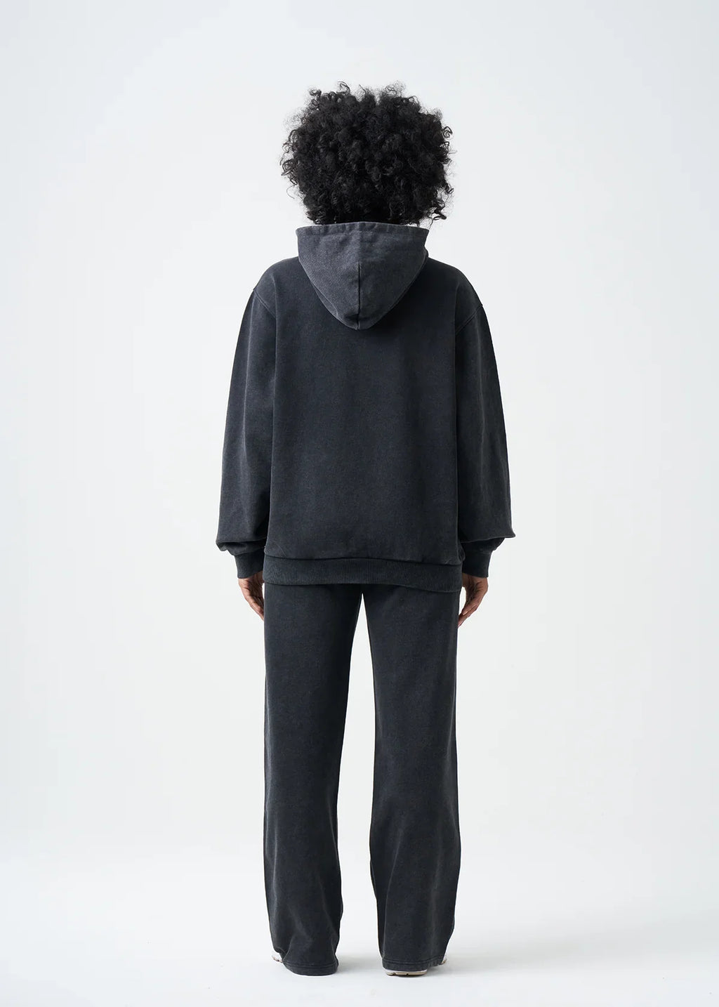 Pigment Black 14 Ounce Garment Dye Fleece Hooded Sweatsuit