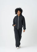Pigment Black 14 Ounce Garment Dye Fleece Hooded Sweatsuit