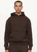 14 OZ Brown Heavyweight Fleece Hooded Sweatshirt