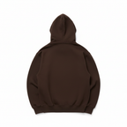 14 OZ Brown Heavyweight Fleece Hooded Sweatshirt