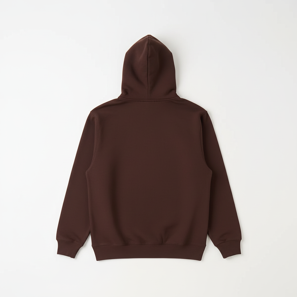 10 OZ Brown Heavyweight Fleece Hoodie