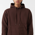10 OZ Brown Heavyweight Fleece Hoodie