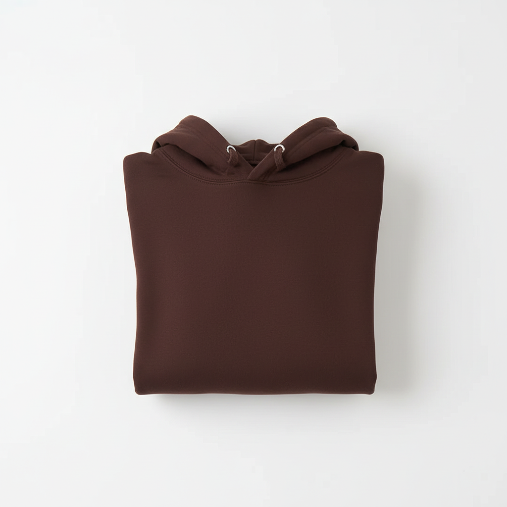 10 OZ Brown Heavyweight Fleece Hoodie