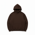 14 OZ Brown Heavyweight Fleece Hooded Sweatshirt