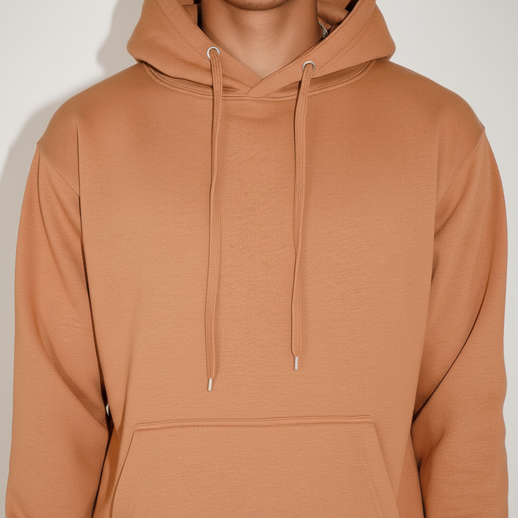 10 OZ Camel Heavyweight Fleece Hoodie