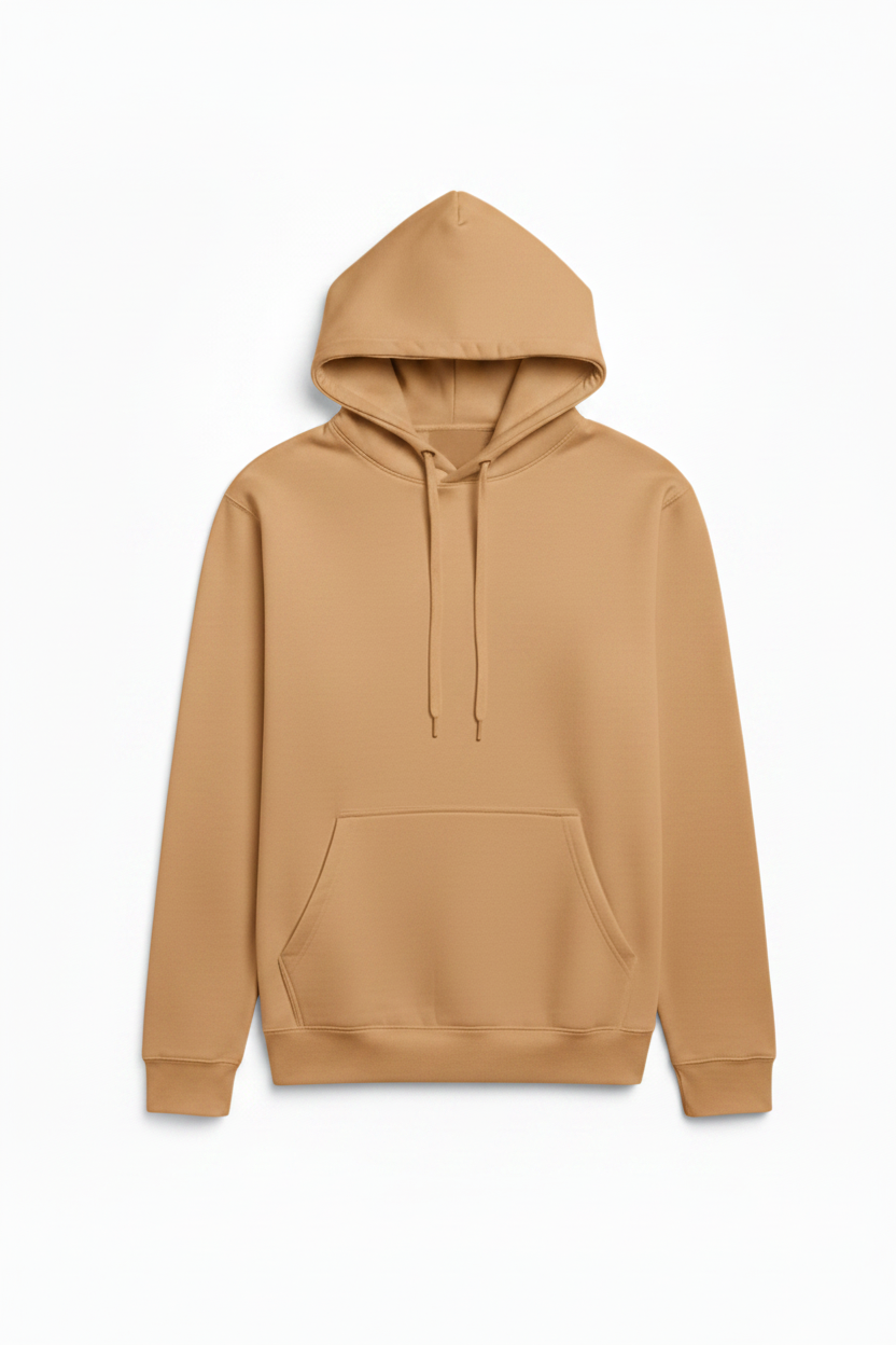 10 OZ Camel Heavyweight Fleece Hoodie