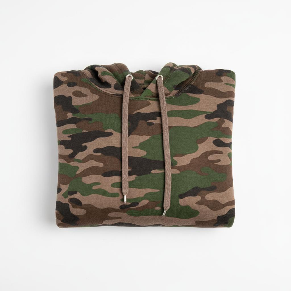 10 OZ Blank Camo Heavyweight Fleece Hoodie