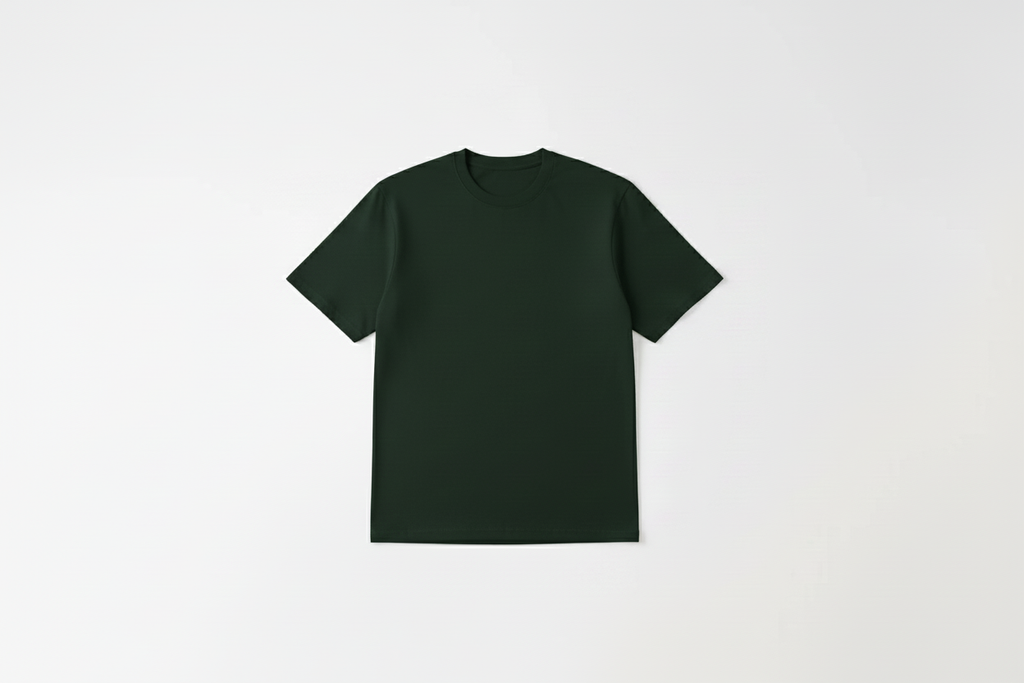 6 OZ Dark Green Soft Cotton T-Shirt