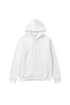 10 OZ White Heavyweight Zip-Up Hoodie